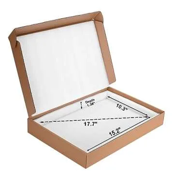 Laptop Shipping Box Cardboard Laptop Boxes with Protection Foam, Without Available Space for Cords or Chargers