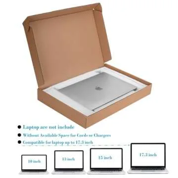 Laptop Shipping Box Cardboard Laptop Boxes with Protection Foam, Without Available Space for Cords or Chargers