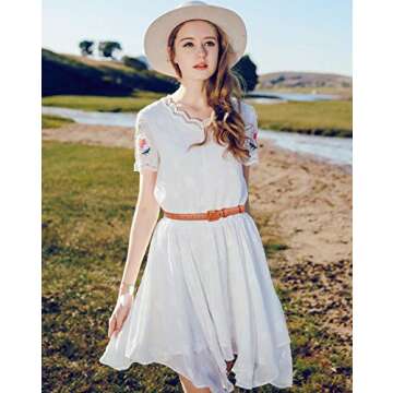 Elegant Adjustable Tronjori Women's Leather Belts in 2 Colors