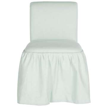 Elegant Ivy Robins Egg Blue Vanity Chair by SAFAVIEH