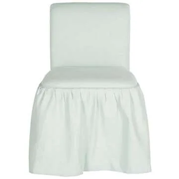 Elegant Ivy Robins Egg Blue Vanity Chair by SAFAVIEH