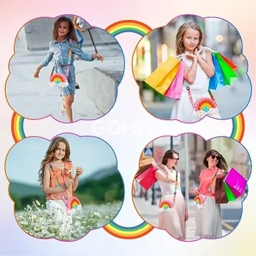 GOHEYI Rainbow Clouds Fidget Purse for Kids & Teens
