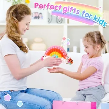 GOHEYI Rainbow Clouds Fidget Purse for Kids & Teens