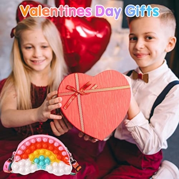 GOHEYI Rainbow Clouds Fidget Purse for Kids & Teens