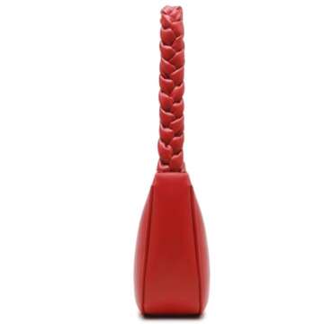 CYHTWSDJ Shoulder Bags for Women, Cute Hobo Tote Handbag Mini Clutch Purse with Zipper Closure (Brai...