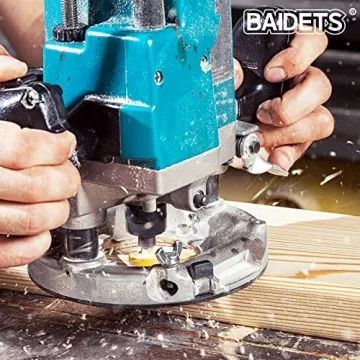 BAIDETS 15-Piece Tungsten Carbide Router Bits Set for Woodworking