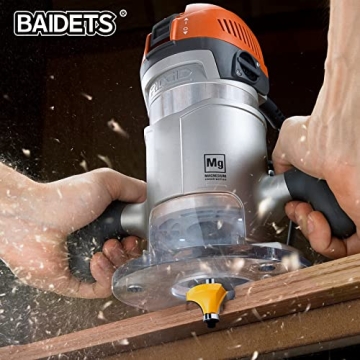 BAIDETS 15-Piece Tungsten Carbide Router Bits Set for Woodworking