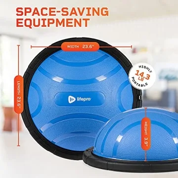 LifePro Half Exercise Ball Trainer - Horizon Balance Ball for Exercise - Balance Ball Trainer - Stability Ball for Exercise, Full Body Workout - Half Exercise Ball Balance Trainer for Physical Therapy