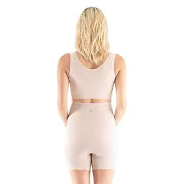 Belly Bandit Thigh Disguise Maternity Support Shorts - Smoothing Anti-Chafing Maternity Shapewear Shorts that Grows with You Every Trimester, Nude, Medium