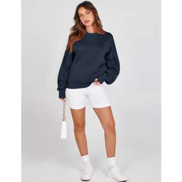 ZHENWEI Women's Cozy Oversized Fleece Sweatshirt