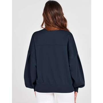 ZHENWEI Women's Cozy Oversized Fleece Sweatshirt