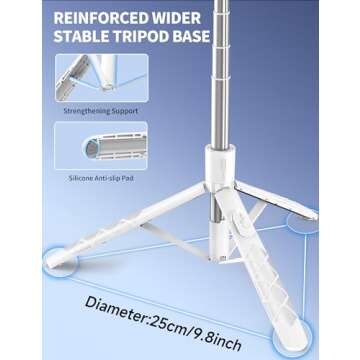 71" Phone Tripod Selfie Stick Tripod, Smartphone Tripod Stand All-in-1 with Remote, Travel Tripod fo...