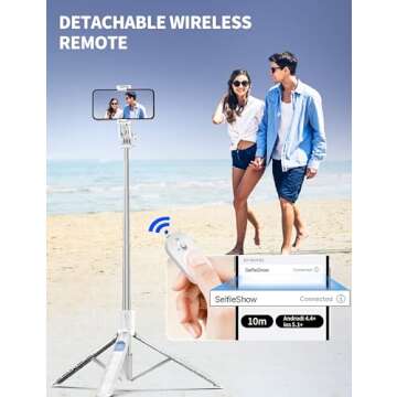 71" Phone Tripod Selfie Stick Tripod, Smartphone Tripod Stand All-in-1 with Remote, Travel Tripod for iPhone, Extendable Cell Phone Tripod for Selfie/Video Recording/Photo/Live Stream/Vlog