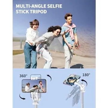 71" Phone Tripod Selfie Stick Tripod, Smartphone Tripod Stand All-in-1 with Remote, Travel Tripod for iPhone, Extendable Cell Phone Tripod for Selfie/Video Recording/Photo/Live Stream/Vlog