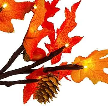 Battery Operated Lighted Maple Tree for Autumn Decor
