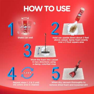 Resolve High Traffic Carpet Foam Cleaner, Carpet Cleaner, Cleans Freshens Softens & Removes Stains, 22 oz Can