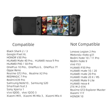 GameSir X2 Pro-Xbox Mobile Game Controller for Android Type-C (100-179mm), Phone Controller for xCloud, Stadia, Luna - 1 Month Xbox Game Pass Ultimate -Passthrough Charging (Black)