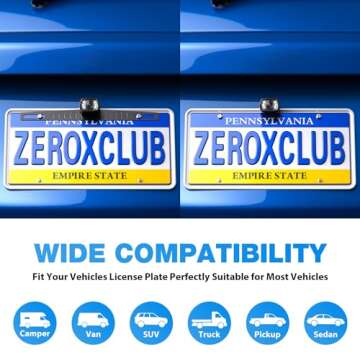 ZEROXCLUB Wired Backup Camera Kit with 7" Monitor, HD 1080P Display for Car Truck/Pickup/SUV/Van/RV, Night Vision Rear View Camera IP69 Waterproof-B7