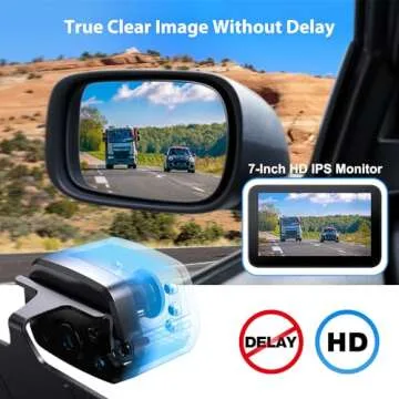ZEROXCLUB 1080P Wired Backup Camera with 7" Monitor