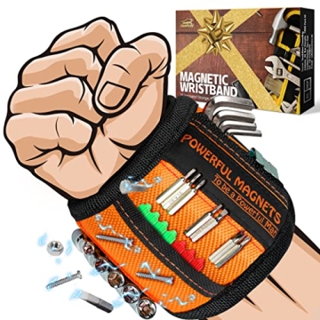 Stocking Stuffers for Men Tools - Magnetic Wristband for Holding Screws, Tool Belt Gifts Ideas for M...