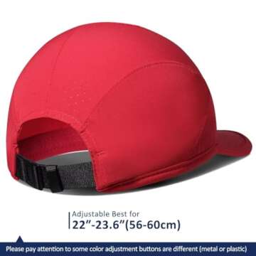 Sport Cap Quick Dry Sport Caps Soft Brim Lightweight Waterproof Running Hat Breathable Baseball Cap Cooling Portable Sun Hats for Men and Woman Performance Workouts and Outdoor Activities Rose Red