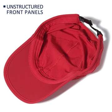 Sport Cap Quick Dry Sport Caps Soft Brim Lightweight Waterproof Running Hat Breathable Baseball Cap Cooling Portable Sun Hats for Men and Woman Performance Workouts and Outdoor Activities Rose Red