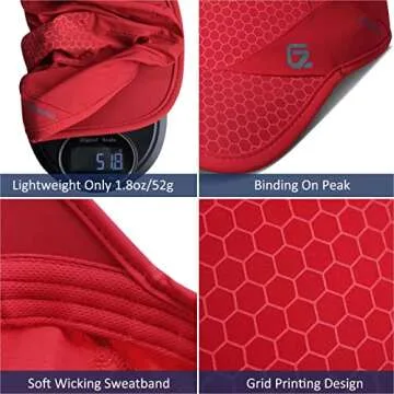 Sport Cap Quick Dry Sport Caps Soft Brim Lightweight Waterproof Running Hat Breathable Baseball Cap Cooling Portable Sun Hats for Men and Woman Performance Workouts and Outdoor Activities Rose Red