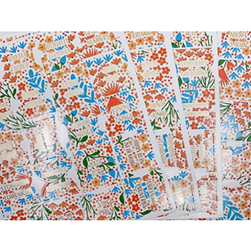 Floral Story Peel and Stick Bible Tabs with Gold Foil