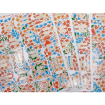 Floral Story Peel and Stick Bible Tabs with Gold Foil