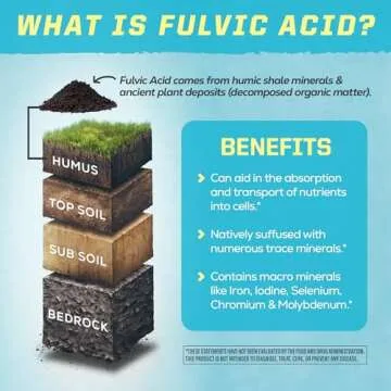 Fulvic Acid Trace Minerals Drops Supplement Organic Liquid Mineral Water Drops Vegan | Plant Based Liquid Light Mineral Complex 32 Fl Oz 32 Servings by Sunwarrior