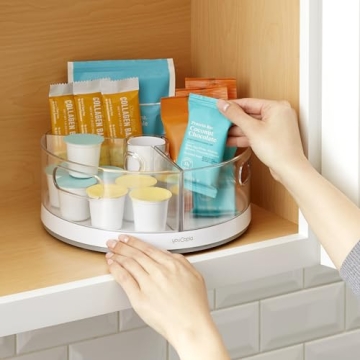 YouCopia Crazy Susan Organizer with 3 BPA-Free Bins