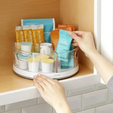 YouCopia Crazy Susan Organizer with 3 BPA-Free Bins