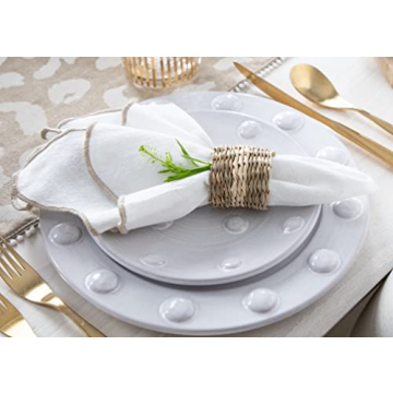 Mud Pie Scalloped Napkin Set for Elegant Dining Experience