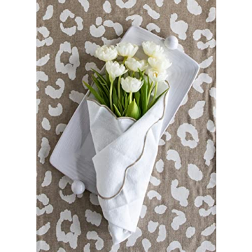 Mud Pie Scalloped Napkin Set for Elegant Dining Experience