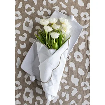 Mud Pie Scalloped Napkin Set for Elegant Dining Experience