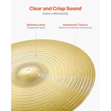 VEVOR 3-Piece Alloy Cymbal Pack for Every Drummer