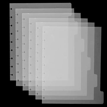 6 Tab 7” x 9.25” Classic Size Page Dividers Discbound Notebook Dividers Discbound Paper Divider ...