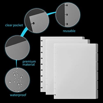 Stylish 6 Tab Classic Size Page Dividers for Planners