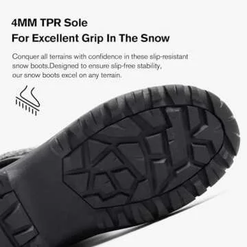 ALEADER Snow Boots for Women Winter Duck Mid-Calf Boots Waterproof Insulated Cold Weather Black 9 M US Women