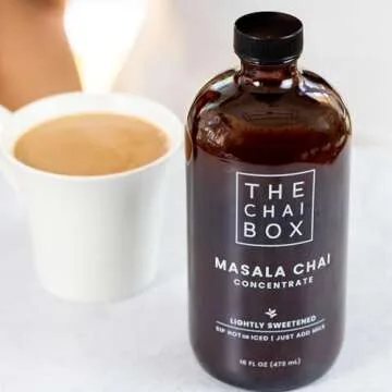 The Chai Box - Sweetened Chai Tea Concentrate - Vegan, Gluten Free, All Natural Ingredients, Black T...