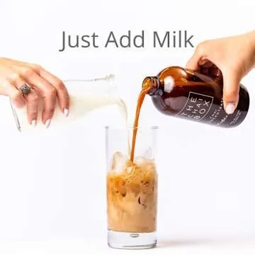 The Chai Box - Sweetened Chai Tea Concentrate - Vegan, Gluten Free, All Natural Ingredients, Black Tea, w/Cinnamon & Cardamom - Prepare using 1:1 Ratio of Milk & Concentrate - Pack of 2-16oz Bottles