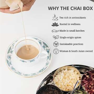 The Chai Box - Sweetened Chai Tea Concentrate - Vegan, Gluten Free, All Natural Ingredients, Black Tea, w/Cinnamon & Cardamom - Prepare using 1:1 Ratio of Milk & Concentrate - Pack of 2-16oz Bottles