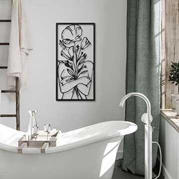 4 Pcs Metal Wall Art Decor Minimalist Abstract Woman Wall Art Line Drawing metal line art Home Hangi...