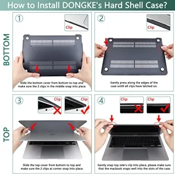 Stylish DONGKE MacBook Air 13 Inch Case with Accessories