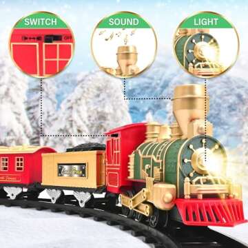 Battery-Powered Christmas Train for Kids Aged 3-8