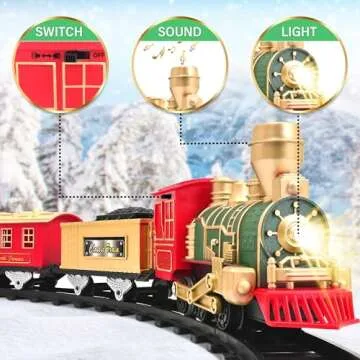 Battery-Powered Christmas Train for Kids Aged 3-8