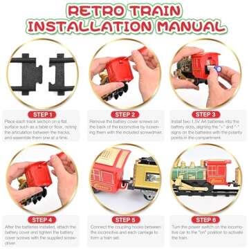 Battery-Powered Christmas Train for Kids Aged 3-8