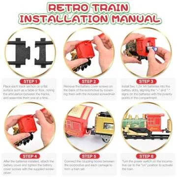 Battery-Powered Christmas Train for Kids Aged 3-8