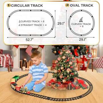 Battery-Powered Christmas Train for Kids Aged 3-8
