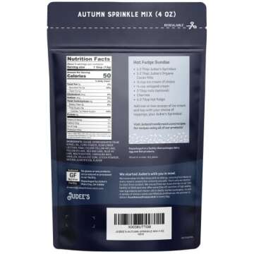 Judee's Autumn Red Green Yellow Chocolate Orange Sprinkle Mix 4 oz - Gluten-Free and Nut-Free - Grea...